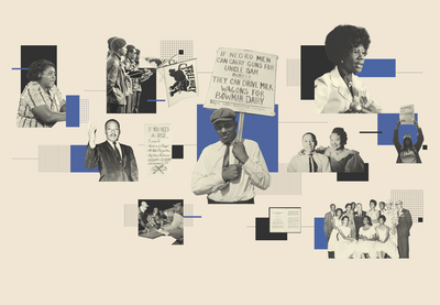 Collage of civil rights activists.